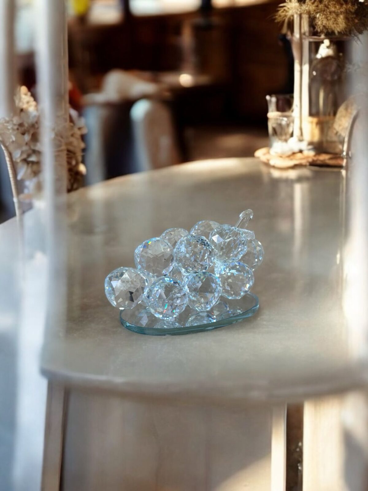 Ekselans EK-287 - Glazen Druiven Decoratie - 10 cm x 19 cm - Glas – Image 1