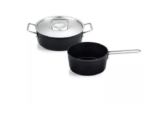 Fissler Adamant - Pannenset met RVS Deksel - 2-delig – Aluminium Pannen met Krasbestendige Antiaanbaklaag