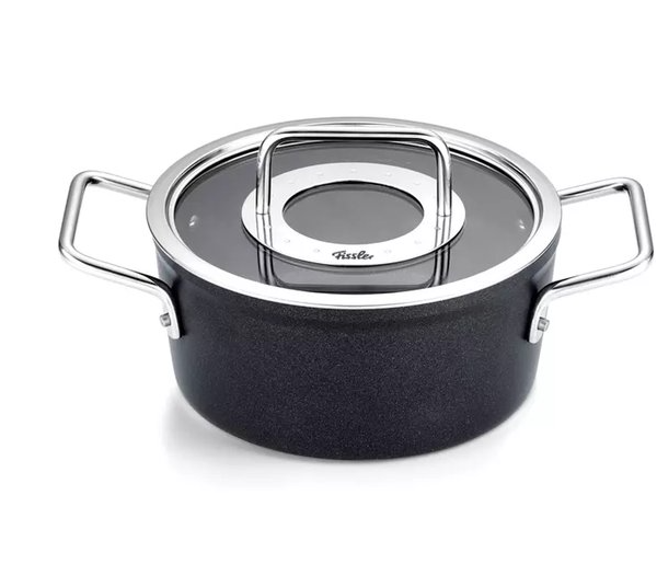 Fissler Adamant - Kookpan met Glasdeksel - 18cm - Zwart