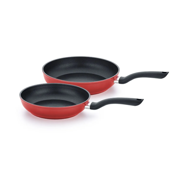 Fissler Cenit® Red - Koekenpannenset – 24 & 28 cm – Rood – Antiaanbak – Geschikt voor alle warmtebronnen