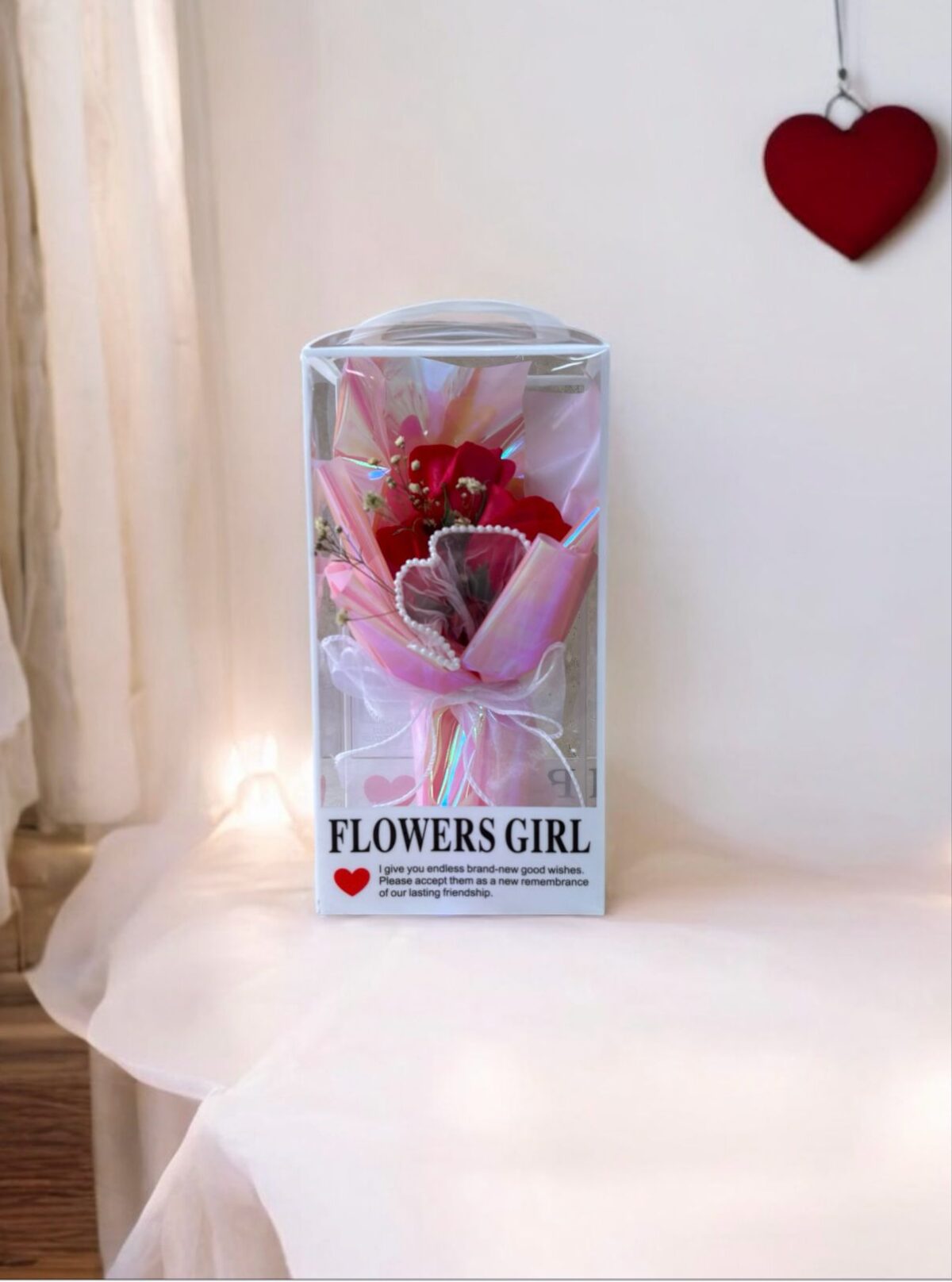 Ekselans EK-222 - Luxe Cadeauset voor Flowergirl – Bedankje - Boeketbloemen - 13 cm x 25 cm – Image 1