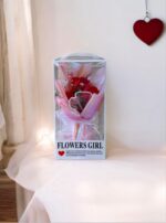 Ekselans EK-222 - Luxe Cadeauset voor Flowergirl – Bedankje - Boeketbloemen - 13 cm x 25 cm