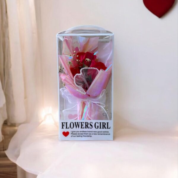 Ekselans EK-222 - Luxe Cadeauset voor Flowergirl – Bedankje - Boeketbloemen - 13 cm x 25 cm