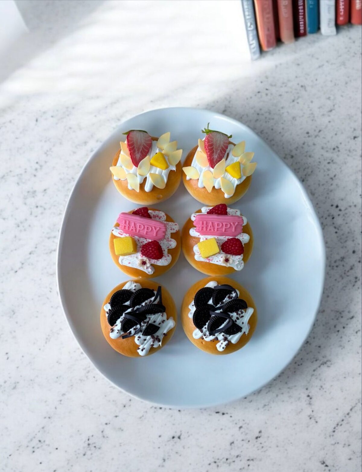 Ekselans EK-342 – Decoratieve Plastic Cakejes – Set van 6 – Ø9 cm – Realistische Nep Gebakjes voor Decoratie & Speelkeuken – Bild 2