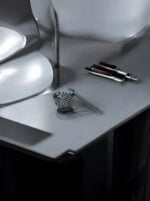 Ekselans EK-259 – Luxe Geurfless met Geurstok – Zilver – Authentieke Uitstraling – 7 cm x 19 cm - Image 2