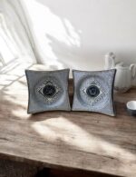 Ekselans EK-526 – 2-Delige Islamitische Decoratieset – Zilveren Accenten – Religieuze Woondecoratie