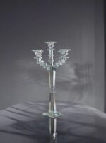 Ekselans EK-269 – Luxe Kandelaar Op Voet – 37 x 60 cm – Decoratief - Glas