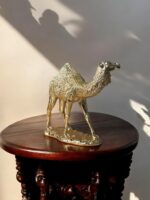 Ekselans EK-312 - Gouden Kameel Decoratie Beeld – 27 x 33 cm – Luxe Oosters Design - Afbeelding 4