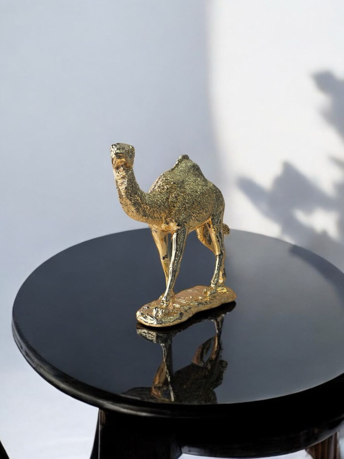 Ekselans EK-312 - Gouden Kameel Decoratie Beeld – 27 x 33 cm – Luxe Oosters Design - Afbeelding 3