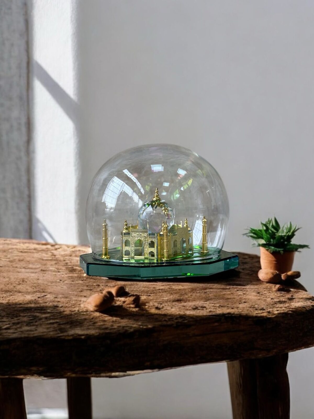 Ekselans EK-284 – Miniatuur Moskee in Glazen Bol – Islamitische Decoratie – 12,5 x 10,5 cm - Afbeelding 2