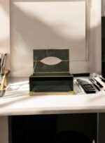 Ekselans EK-365 - Luxe Glazen Sieradendoos – Zwart Glas met Gouden Afwerking – 22 x 14 x 10 cm – Image 5