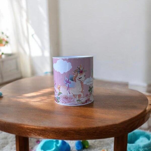 Ekselans CK-659 – Roze Metalen Spaarpot met Unicorn Design – 15 x 13,5 cm