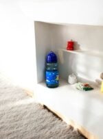 Ekselans EK-327 - Blauwe Kinderdrinkfles met Vissenprint – Met Rietje – 6 x 16 cm