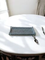 Ekselans EK-253 - Rechthoekig Dienblad Zilverkleurig – Glitters - 37 x 19 cm
