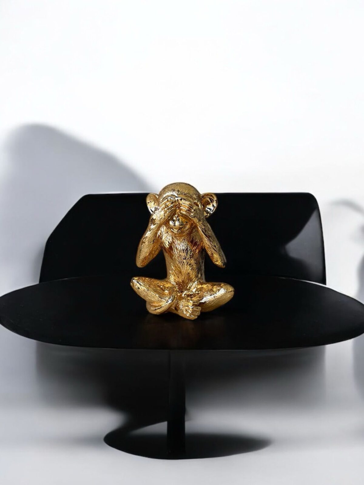 Ekselans EK-306 - Decoratieve Gouden Apen Beeldjes – 16,5 x 22 cm – Set van 3 - Afbeelding 4
