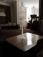 Ekselans EK-267 -Decoratief Beeld/Kaarsenstandaard – 35 x 9 cm – Glas