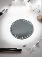 Ekselans EK-240 - Ronde Spiegelplateau – Ø20 cm – Glazen Make-up/Dienblad