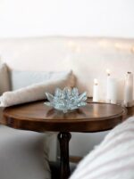 Ekselans EK-285 - Glazen Lotus Decoratie – 9 x 17 cm – Elegant Decoratief Object