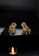Ekselans EK-299 - Decoratieve Puppy set - Set van 2 - Goud - 19 x 21 cm - Afbeelding 2