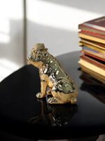 Ekselans EK-309 - Honden Beeld met Hoed - Goud - 28 cm x 30 cm - Afbeelding 3