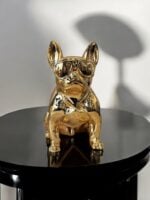 Ekselans EK307 - Gouden Bulldog Beeld met Zonnebril – 34 x 36,5 cm – Luxe Decoratiebeeld