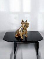 Ekselans EK307 - Gouden Bulldog Beeld met Zonnebril – 34 x 36,5 cm – Luxe Decoratiebeeld - Afbeelding 3