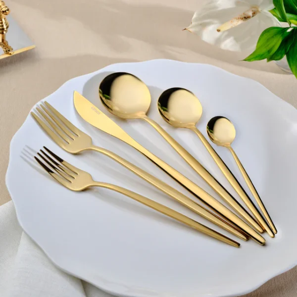 Karaca Orion Gold - 84-delige Bestekset - 12 Persoons - Gold