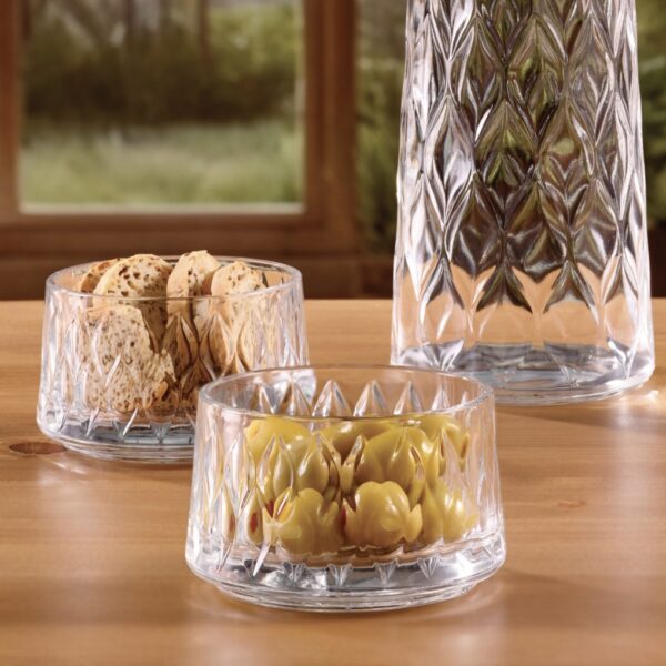 Pasabahce Leafy 530166– Glazen Schaaltjes – 4 Stuks – 240 ml – Ø9 cm