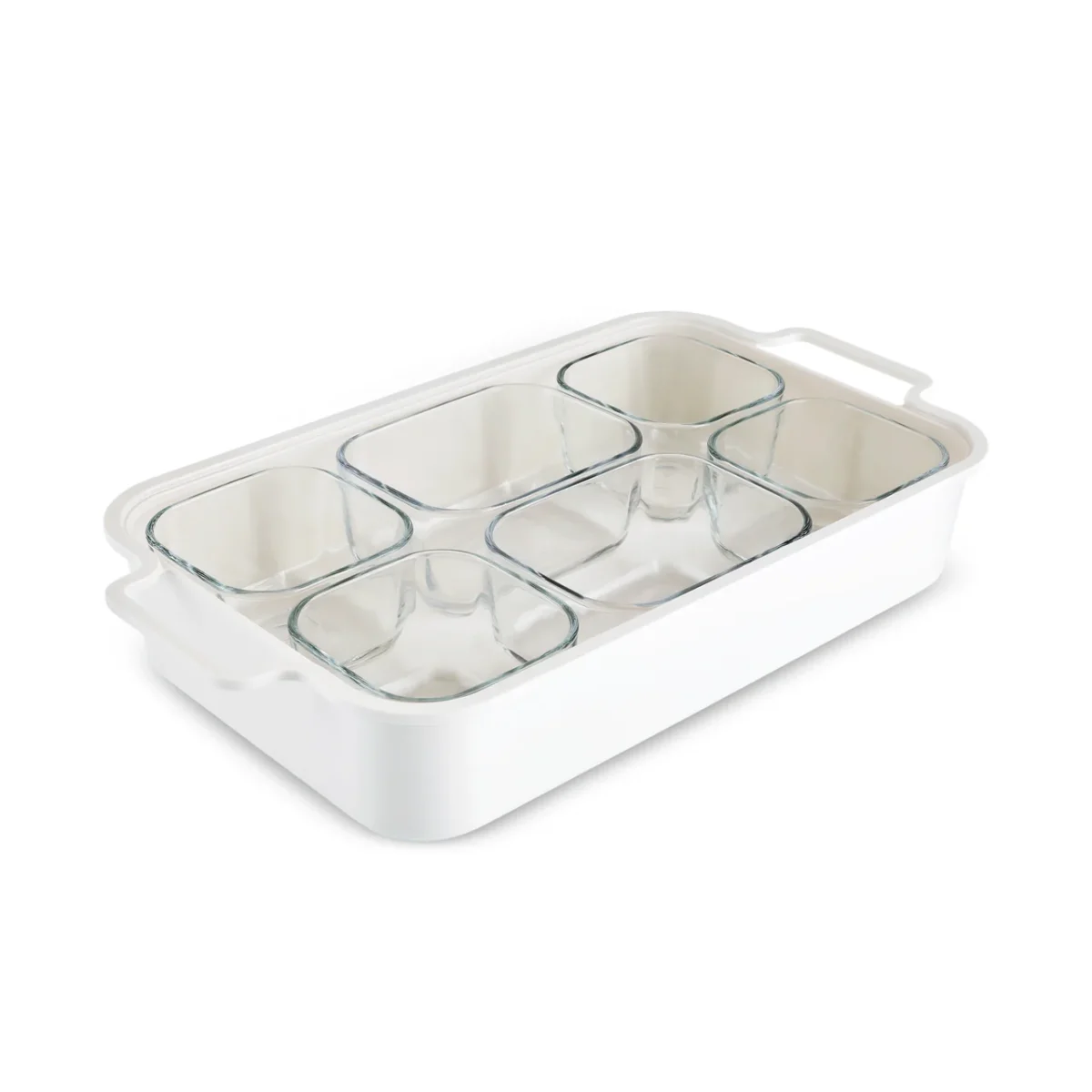 Karaca Mar - 8-delige Ontbijtset – Wit – 32x32 cm - Glas - Afbeelding 1