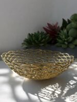 Ekselans EK379 - Gouden Fruitschaal – 28 cm Diameter – Luxe Ontwerp