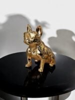 Ekselans EK307 - Gouden Bulldog Beeld met Zonnebril – 34 x 36,5 cm – Luxe Decoratiebeeld - Afbeelding 4