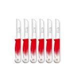Solingen - Schilmet met Kartel - Rood/Wit - Set van 6