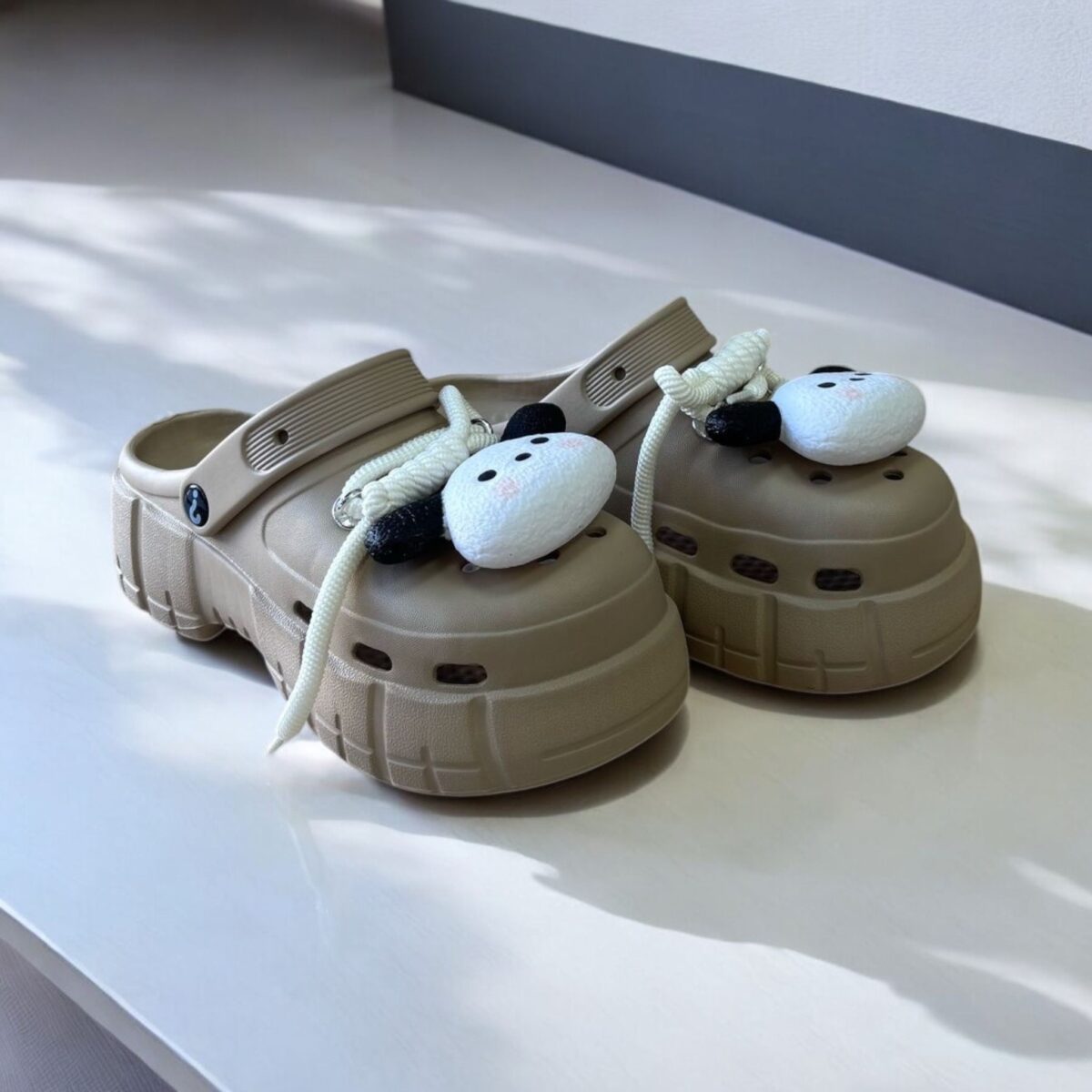 Ekselans EK-181 – Beige Unisex Slippers met Panda Beertje – Maat 39/40 – Comfortabel & Speels Design - Görsel 2