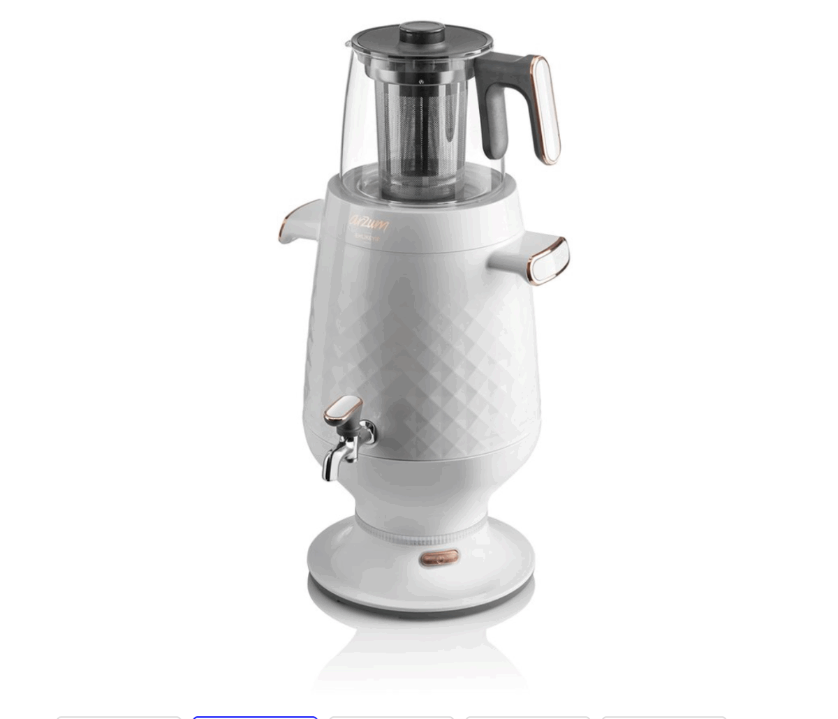 Arzum Ehlikeyf Samovar AR3083-0200 | Wit - Turkse Theemachine - 3.5 + 1.2 liter - Led-indicator - 2200 W - Image 2
