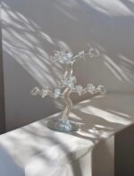 Ekselans EK-292 - Luxe Glazen Decoratieboom met Kristalappels – 28 x 29 cm - Image 2