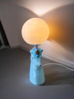 Ekselans EK-399 – Keramieken Unicorn Nachtlamp – met Maan – 16 x 29 cm – Blauw - Görsel 2