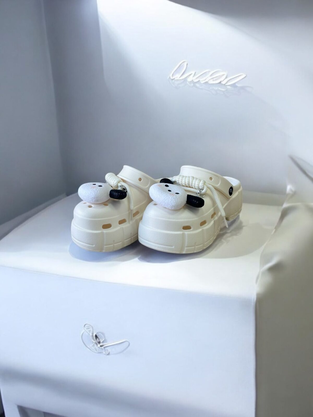 Ekselans EK-181 - Witte Unisex Slippers met Panda Beertje – Maat 37/38 – Comfortabel & Speels Design - Görsel 1