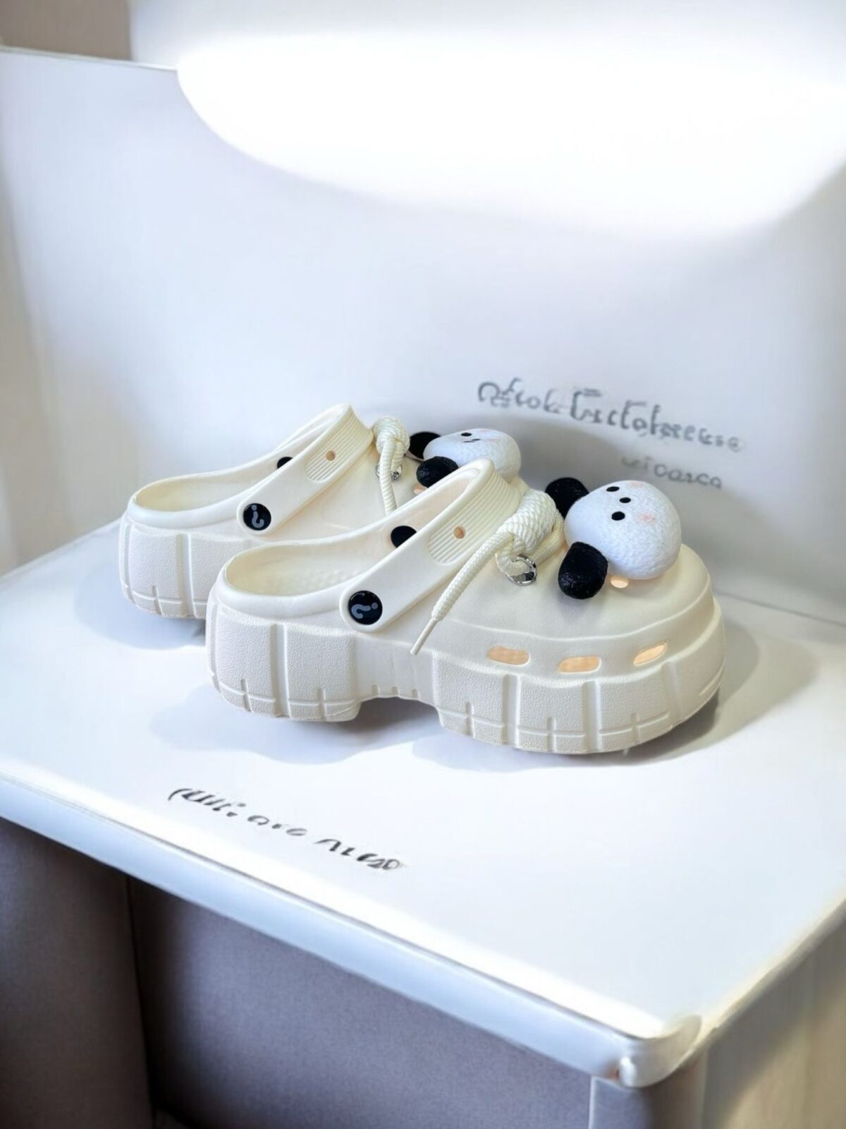 Ekselans EK-181 - Witte Unisex Slippers met Panda Beertje – Maat 37/38 – Comfortabel & Speels Design - Görsel 3