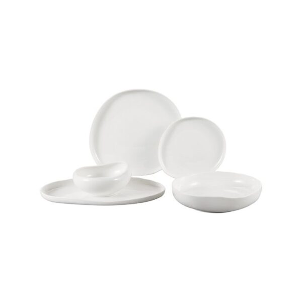 Bricard Porcelain Barles - Porseleinen Dinerset - Serviesset - Wit - 25-delig