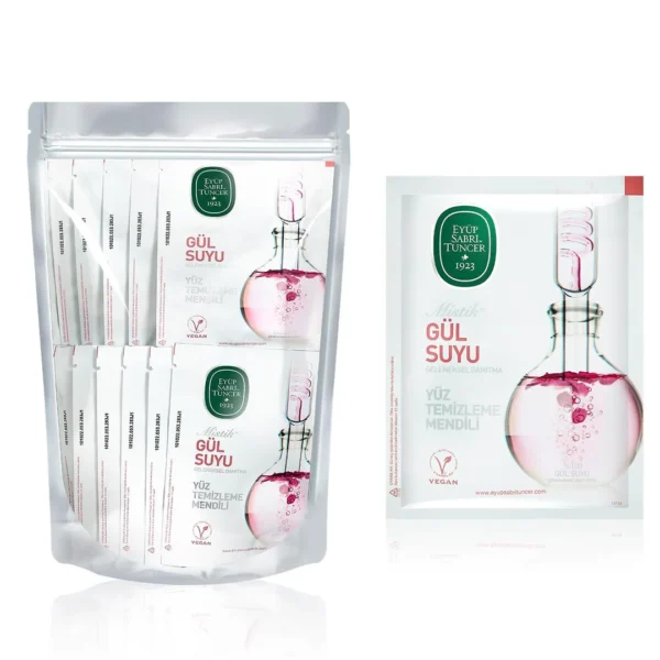 Eyüp Sabri Tuncer - 100% Mystic Rozenwater Gezichtsreinigingsdoekjes – 30 Stuks (Groot Formaat) - 100% Vegan