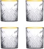 Pasabahce Golden touch met gouden rand Timeless 35.5 cl - Transparant Goud 4 stuk(s) – Image 3