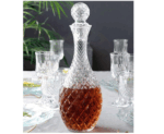 Alegre Glass - Handgemaakt Luxe Glazen Karaf – Tijdloos Design – 12 x 36 cm – Waterkaraf / Wijnkaraf / Sapkaraf – Kristalhelder Glas