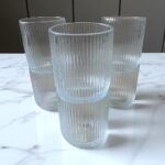 Ekselans - Geribbelde Waterglazen – Set van 6 – 300 ml - Glas - Drinkglazen - Image 2