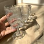 Ekselans - Geribbelde Klavervormige Waterglazen - Set van 6 – 300 ml - Afbeelding 3