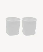 Keramieken Diamond Mok – 290 ml – Glans Wit - Handgemaakt – Set van 2 – Geaffecteerd Design – Hittebestendig - Image 3