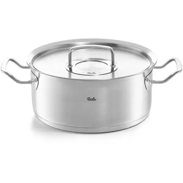 Fissler Original-Profi Collection - Kookpan Laag met RVS Deksel - 24cm