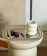 Wave Bubble Z-121 – Keramiek Mok – 400 ml – Set van 2 – Glans Wit – Handgemaakt – Koffie bekers