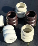 Wave Bubble Z-119 - Keramiek Mok – 400 ml - Set van 2 - Mat Beige - Handgemaakt - Koffie bekers - Image 4