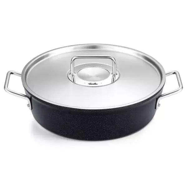 Fissler Adamant - Kookpan Laag met RVS Deksel - 28cm