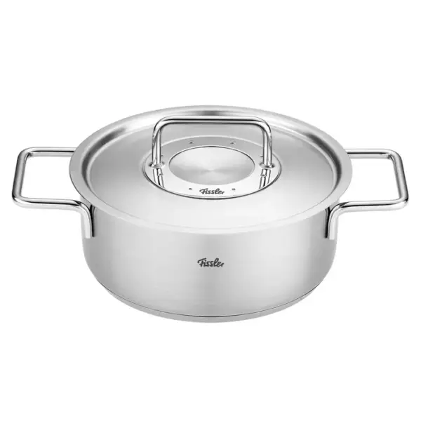 Fissler Pure Collection - Kookpan Laag met RVS Deksel - 24cm